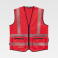 Chaleco reflectante unisex C3657. Color rojo a. V..