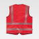 Chaleco reflectante unisex C3657. Color rojo a. V..