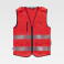 Chaleco reflectante unisex C3677. Color rojo a. V..