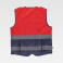 Chaleco reflectante unisex C3687. Color rojo a. V./azul marino.