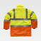 Parka alta visibilidad con capucha combinada unisex C3716. Color amarillo a. V./naranja a. V..