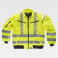 Cazadora alta visibilidad mangas desmontable unisex C3720. Color amarillo a. V..