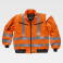 Cazadora alta visibilidad mangas desmontable unisex C3720. Color naranja a. V..