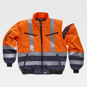 Cazadora alta visibilidad mangas desmontable unisex C3730