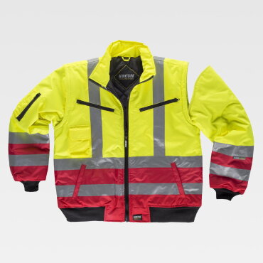 Cazadora alta visibilidad mangas desmontable unisex C3740