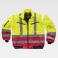 Cazadora alta visibilidad mangas desmontable unisex C3740. Color rojo amarillo a. V..