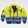 Cazadora alta visibilidad mangas desmontable unisex C3740. Color azul ina/amarillo a. V..