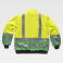Cazadora alta visibilidad mangas desmontable unisex C3740. Color verde/amarillo a. V..