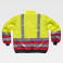 Cazadora alta visibilidad mangas desmontable unisex C3740. Color rojo amarillo a. V..