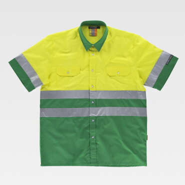 Camisa alta visibilidad manga corta combinada unisex C3812