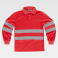 Polo alta visibilidad manga larga unisex C3837. Color rojo a. V..