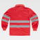 Polo alta visibilidad manga larga unisex C3837. Color rojo a. V..