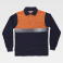 Polo de bombero manga larga con bolsillo unisex C3843. Color azul marino/naranja a. V..