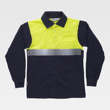 Polo de bombero manga larga con bolsillo unisex C3843