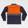 Polo de policía local manga larga unisex C3856. Color azul marino/naranja a. V..
