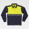 Polo de policía local manga larga unisex C3856. Color azul marino/amarillo a. V..