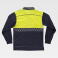 Polo de policía local manga larga unisex C3856. Color azul marino/amarillo a. V..