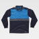 Polo de policía local manga larga unisex C3856. Color azul marino/azul celeste.