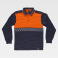 Polo de policía local manga larga unisex C3856. Color azul marino/naranja a. V..