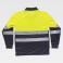 Polo alta visibilidad manga larga unisex C3870. Color amarillo a. V./azul marino.