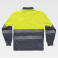 Polo alta visibilidad manga larga unisex C3870. Color amarillo a. V./gris.