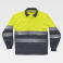 Polo alta visibilidad manga larga unisex C3870. Color amarillo a. V./gris.