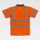 Polo alta visibilidad unisex C3882. Color naranja a. V./gris oscuro.