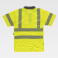 Polo alta visibilidad unisex C3882. Color amarillo a. V./gris oscuro.