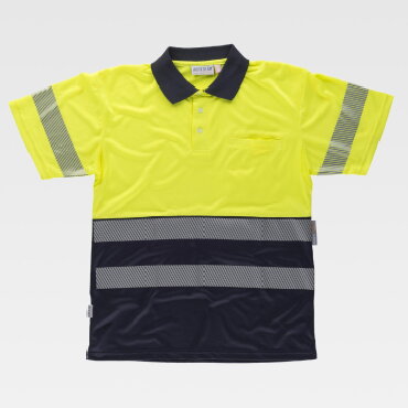 Polo alta visibilidad con bolsillo combinado unisex C3890