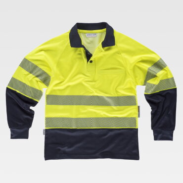 Polo alta visibilidad con bolsillo manga larga unisex C3896