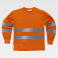 Camiseta alta visibilidad manga larga unisex C3933. Color naranja a. V..