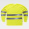 Camiseta alta visibilidad manga larga unisex C3933. Color amarillo a. V..