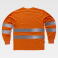 Camiseta alta visibilidad manga larga unisex C3933. Color naranja a. V..