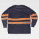 Camiseta alta visibilidad manga larga unisex C3937. Color azul marino/naranja a. V..