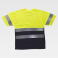 Camiseta alta visibilidad unisex C3941. Color amarillo a. V./azul marino.