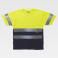 Camiseta alta visibilidad unisex C3941. Color amarillo a. V./azul marino.