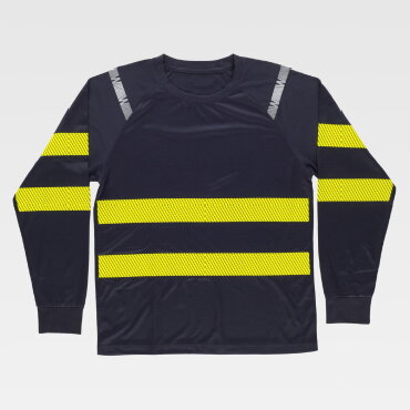 Camiseta reflectante manga larga micropiqué unisex C3979