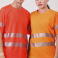Camiseta alta visibilidad unisex C3980. Color naranja a. V..