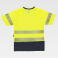 Camiseta alta visibilidad unisex C3995. Color amarillo a. V./azul marino.