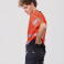 Camiseta alta visibilidad combinada unisex C3997. Color rojo a. V./azul marino.