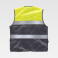 Chaleco reflectante alta visibilidad ligero multibolsillos unisex C4010. Color gris/amarillo a. V..