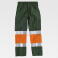 Pantalón alta visibilidad multibolsillos unisex C4018. Color verde oscuro/naranja a. V..