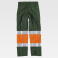 Pantalón alta visibilidad multibolsillos unisex C4018. Color verde oscuro/naranja a. V..