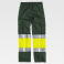 Pantalón alta visibilidad multibolsillos unisex C4018. Color verde oscuro/amarillo a. V..