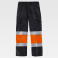Pantalón alta visibilidad multibolsillos unisex C4018. Color negro/naranja a. V..