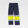 Pantalón alta visibilidad multibolsillos unisex C4018. Color azul marino/amarillo a. V..