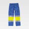 Pantalón alta visibilidad multibolsillos unisex C4018. Color azul celeste/amarillo a. V..