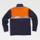 Polar alta visibilidad media cremallera unisex C4021. Color azul marino/naranja a. V..