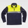 Polar alta visibilidad media cremallera unisex C4021. Color azul marino/amarillo a. V..
