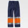 Pantal&oacute;n alta visibilidad multibolsillos unisex C4028. Color azul marino/naranja a. V..